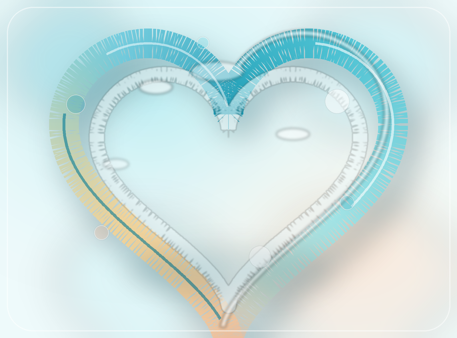A polished blue glass heart illustration representing gentle whole-self therapy care